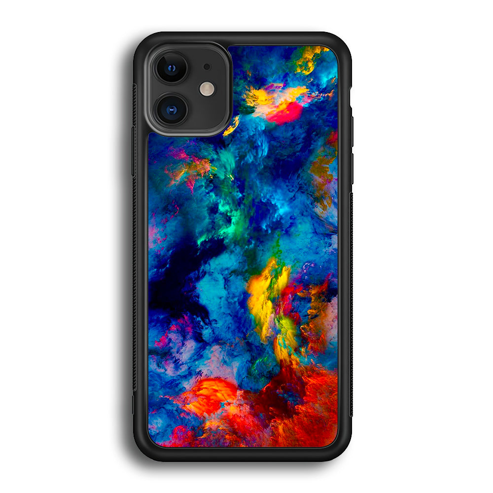 Beautiful Marble Colorful 001 iPhone 12 Case-Phone Case-Rubber Black (2D Case)-Altracase