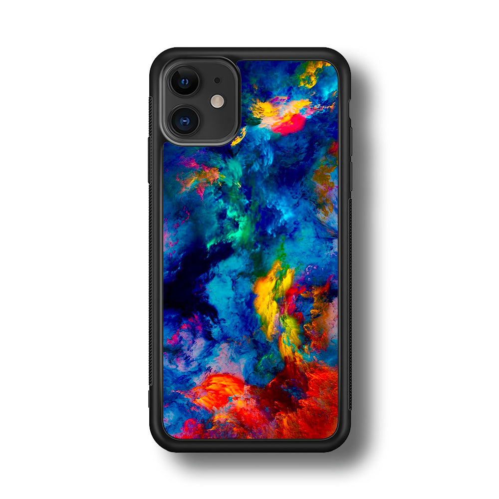 Beautiful Marble Colorful 001 iPhone 11 Case-Phone Case-Rubber Black (2D Case)-Altracase