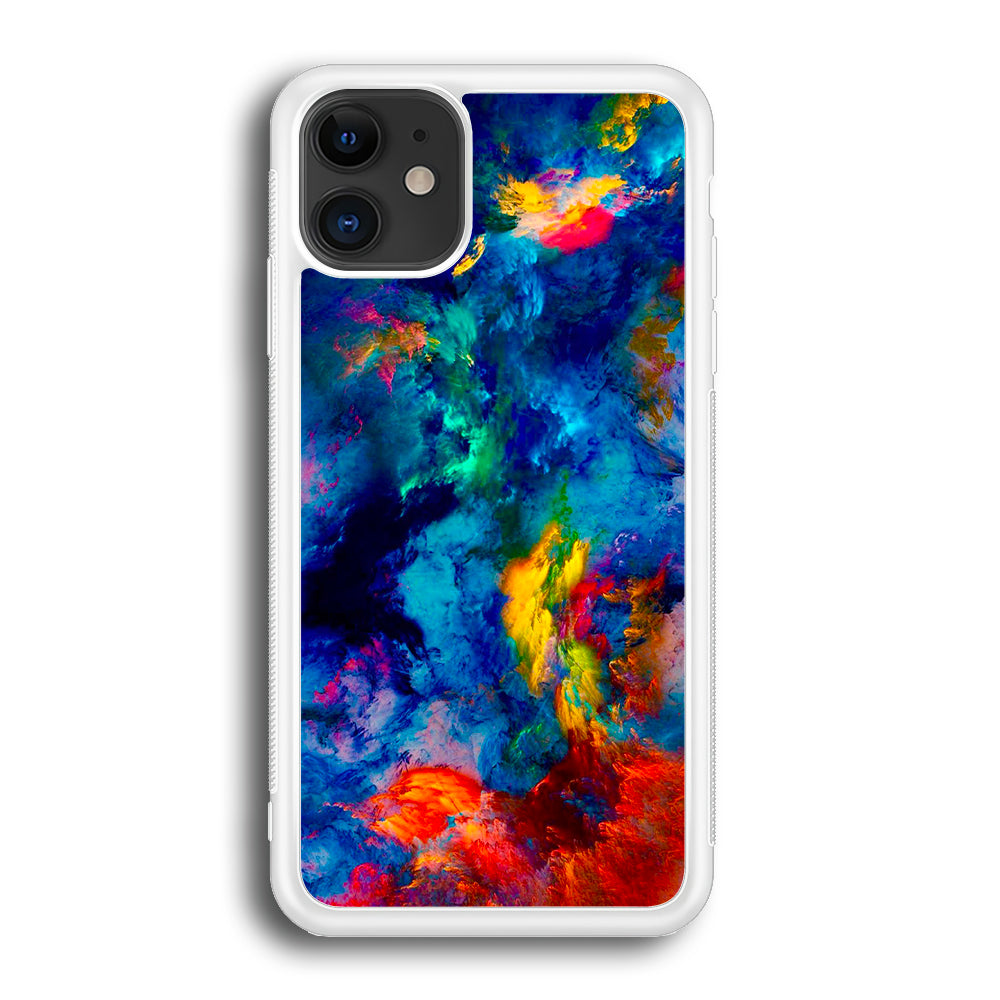 Beautiful Marble Colorful 001 iPhone 12 Case-Phone Case-Rubber White (2D Case)-Altracase
