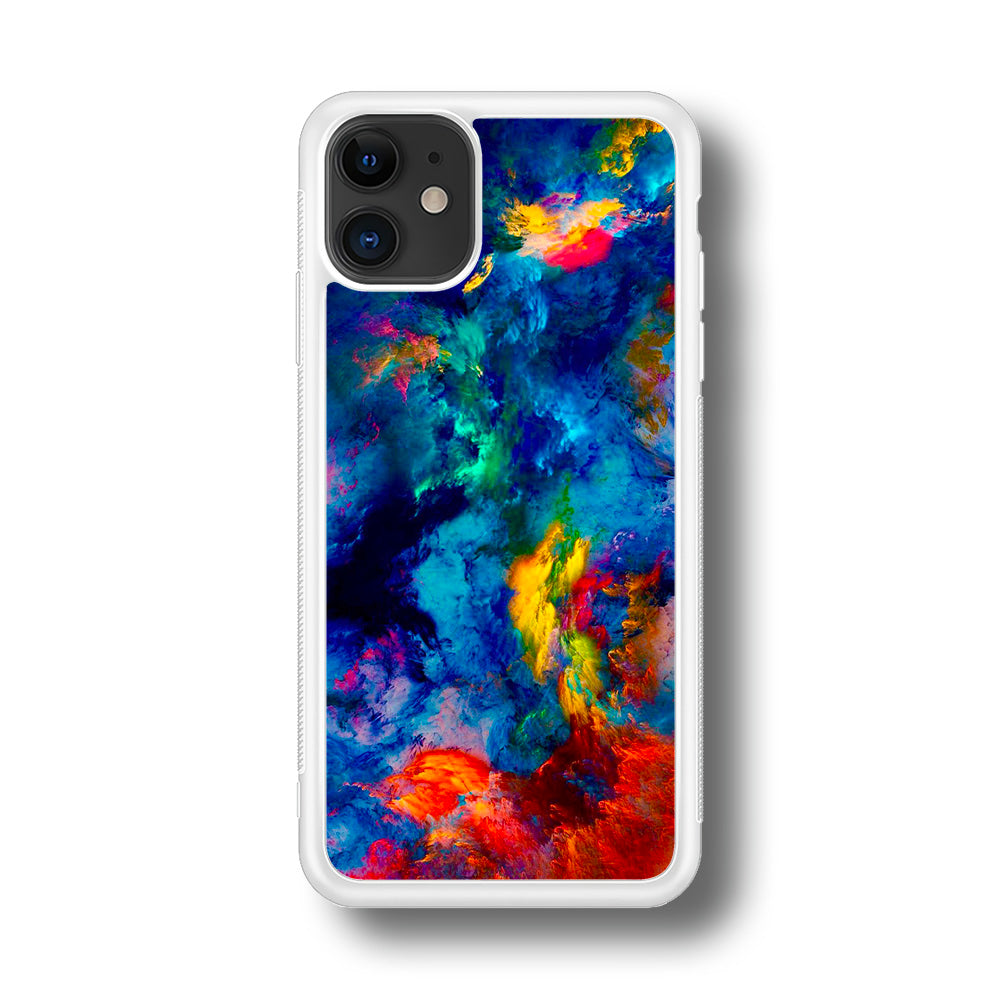 Beautiful Marble Colorful 001 iPhone 11 Case-Phone Case-Rubber White (2D Case)-Altracase