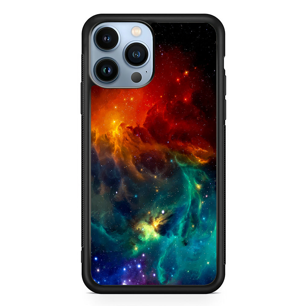 Beautiful Space Colorful 001 iPhone 15 Pro Case-Phone Case-Rubber Black (2D Case)-Altracase