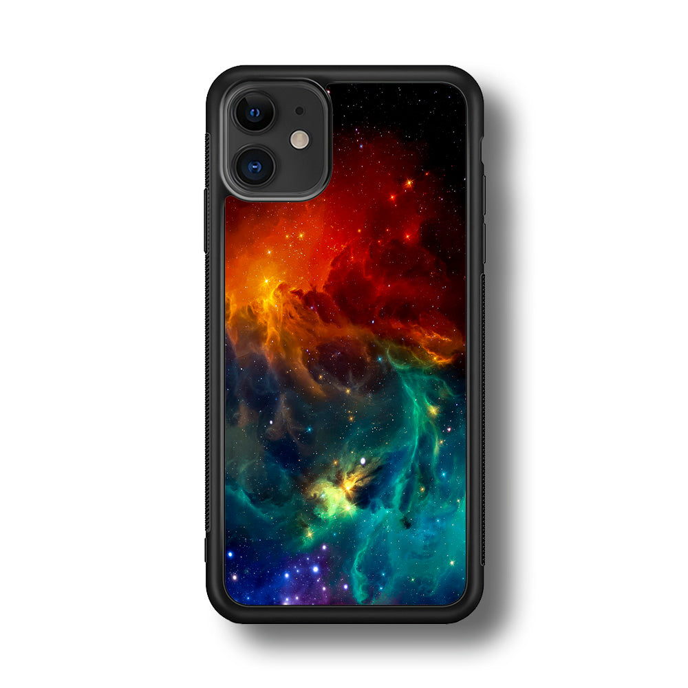 Beautiful Space Colorful 001 iPhone 11 Case-Phone Case-Rubber Black (2D Case)-Altracase