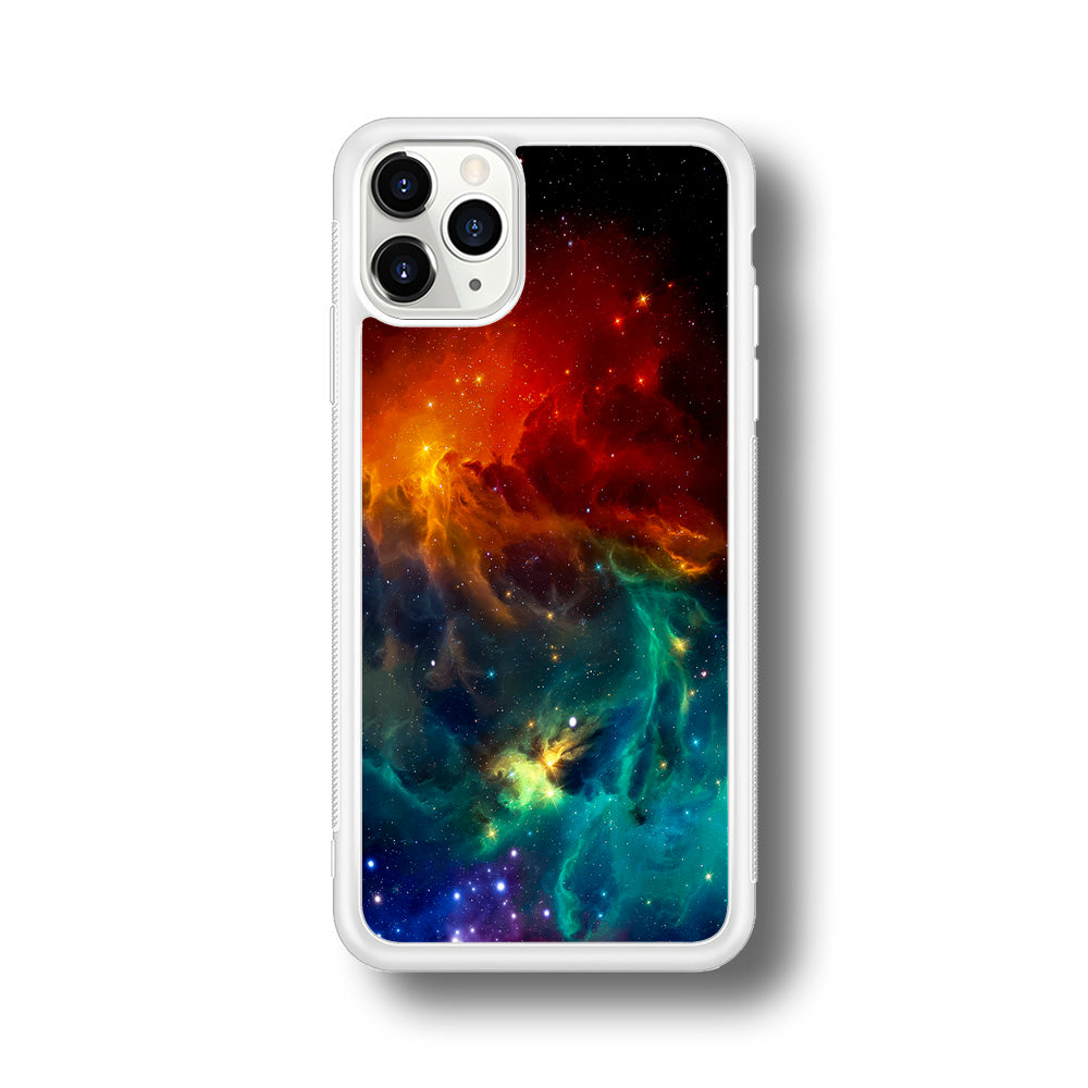 Beautiful Space Colorful 001 iPhone 11 Pro Case-Phone Case-Rubber White (2D Case)-Altracase