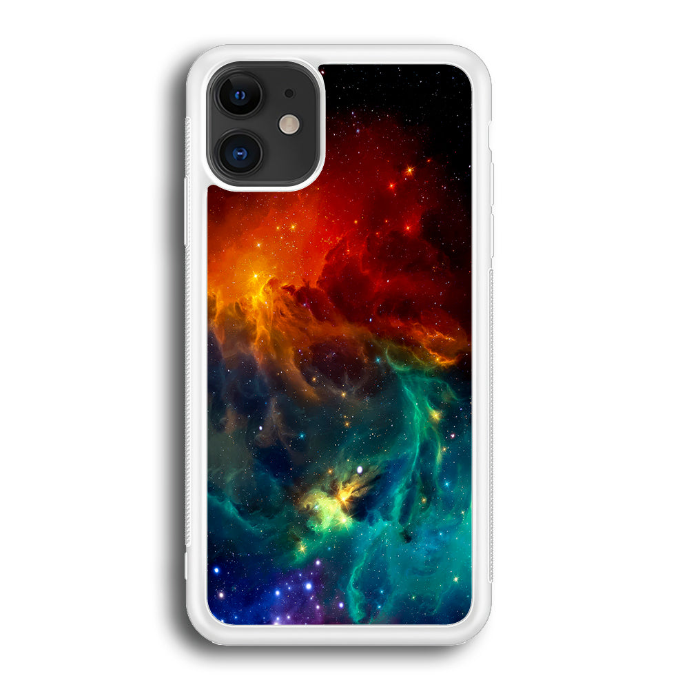 Beautiful Space Colorful 001 iPhone 12 Case-Phone Case-Rubber White (2D Case)-Altracase