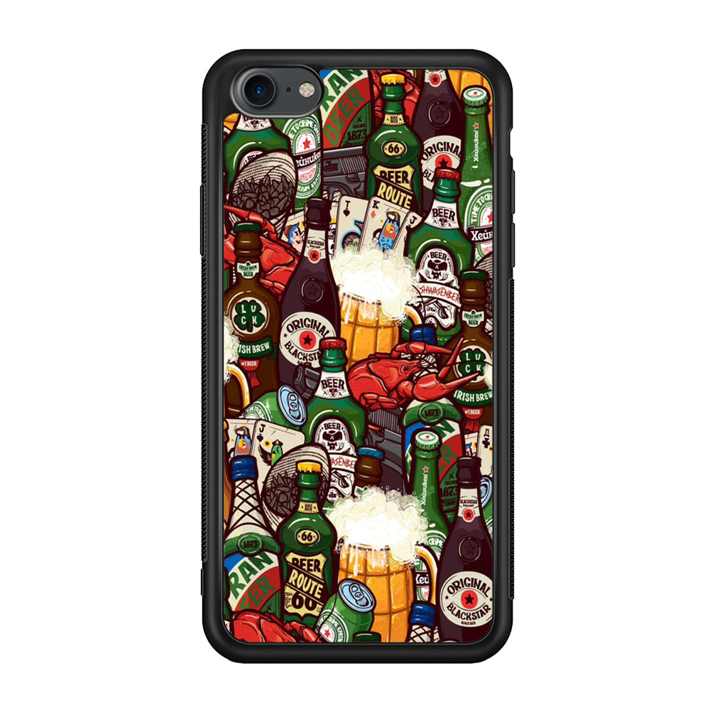 Beer Bottle Art iPhone 7 Case-Phone Case-Rubber Black (2D Case)-Altracase