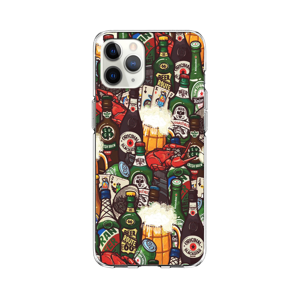 Beer Bottle Art iPhone 11 Pro Case-Phone Case-Clear Soft Case-Altracase