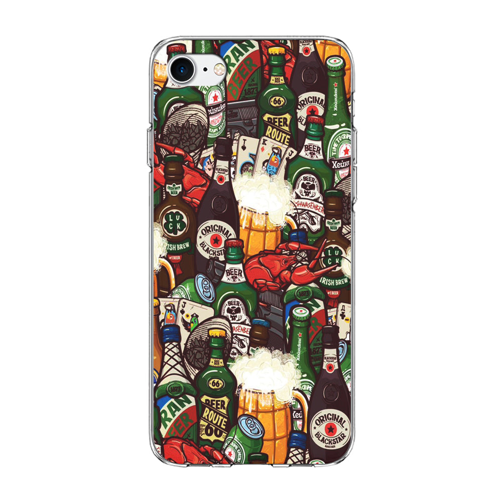 Beer Bottle Art iPhone 8 Case-Phone Case-Clear Soft Case-Altracase