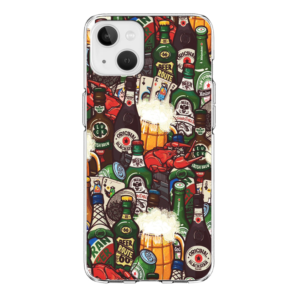 Beer Bottle Art iPhone 15 Case-Phone Case-Clear Soft Case-Altracase
