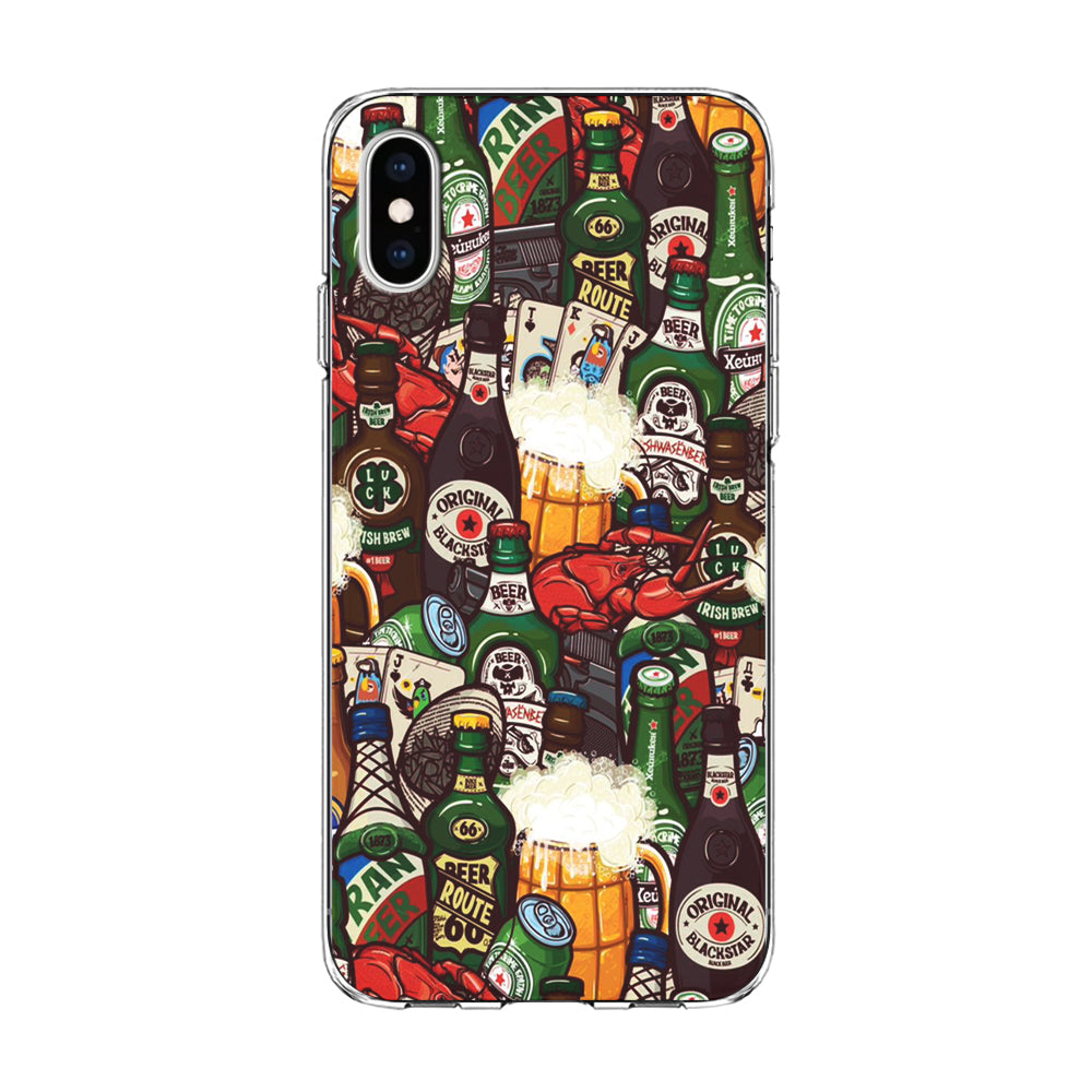 Beer Bottle Art iPhone Xs Case-Phone Case-Clear Soft Case-Altracase