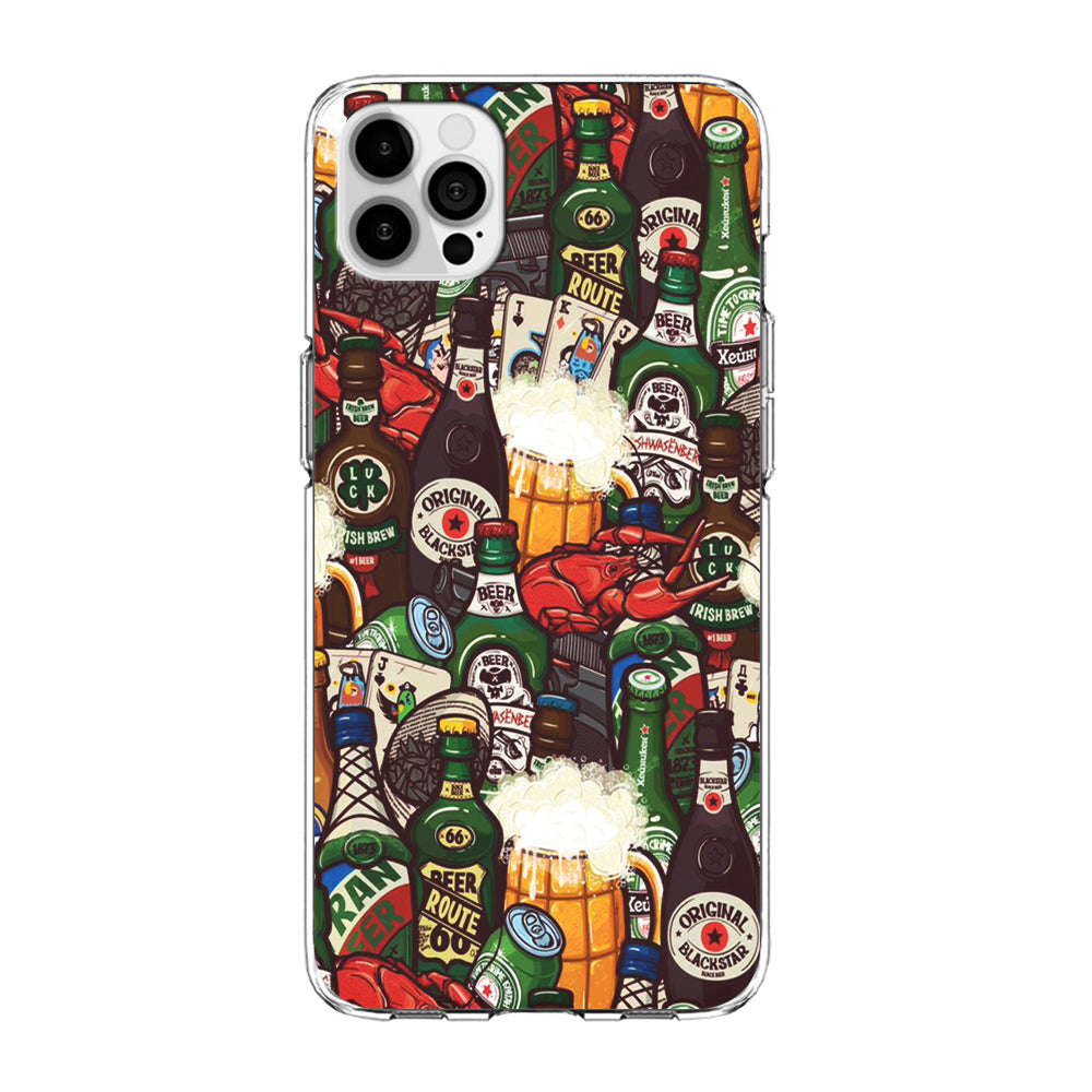 Beer Bottle Art iPhone 15 Pro Case-Phone Case-Clear Soft Case-Altracase