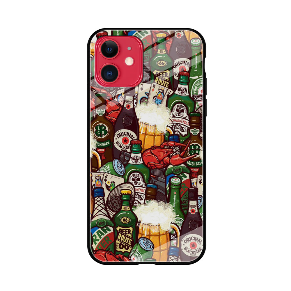 Beer Bottle Art iPhone 11 Case-Phone Case-Tempered Glass Case-Altracase