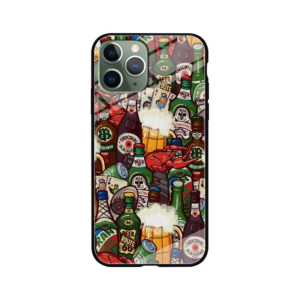 Beer Bottle Art iPhone 11 Pro Case-Phone Case-Tempered Glass Case-Altracase
