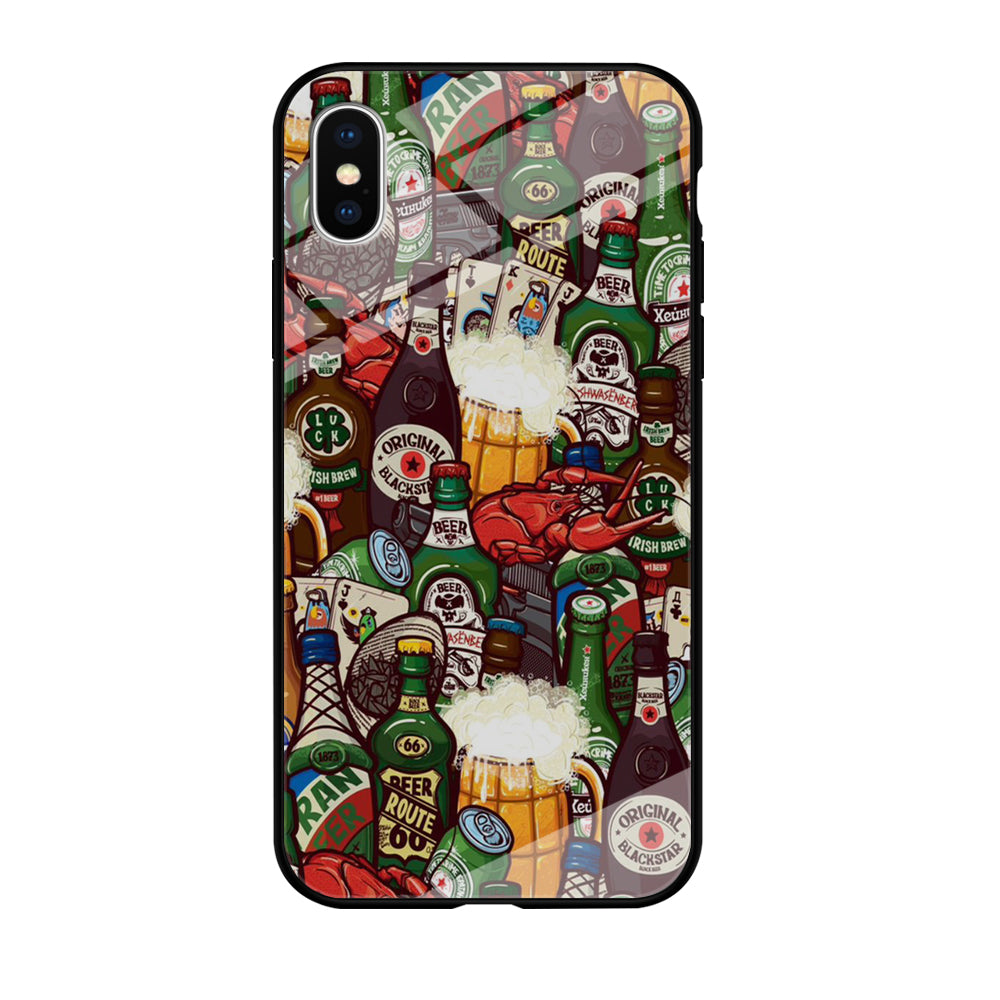 Beer Bottle Art iPhone X Case-Phone Case-Tempered Glass Case-Altracase