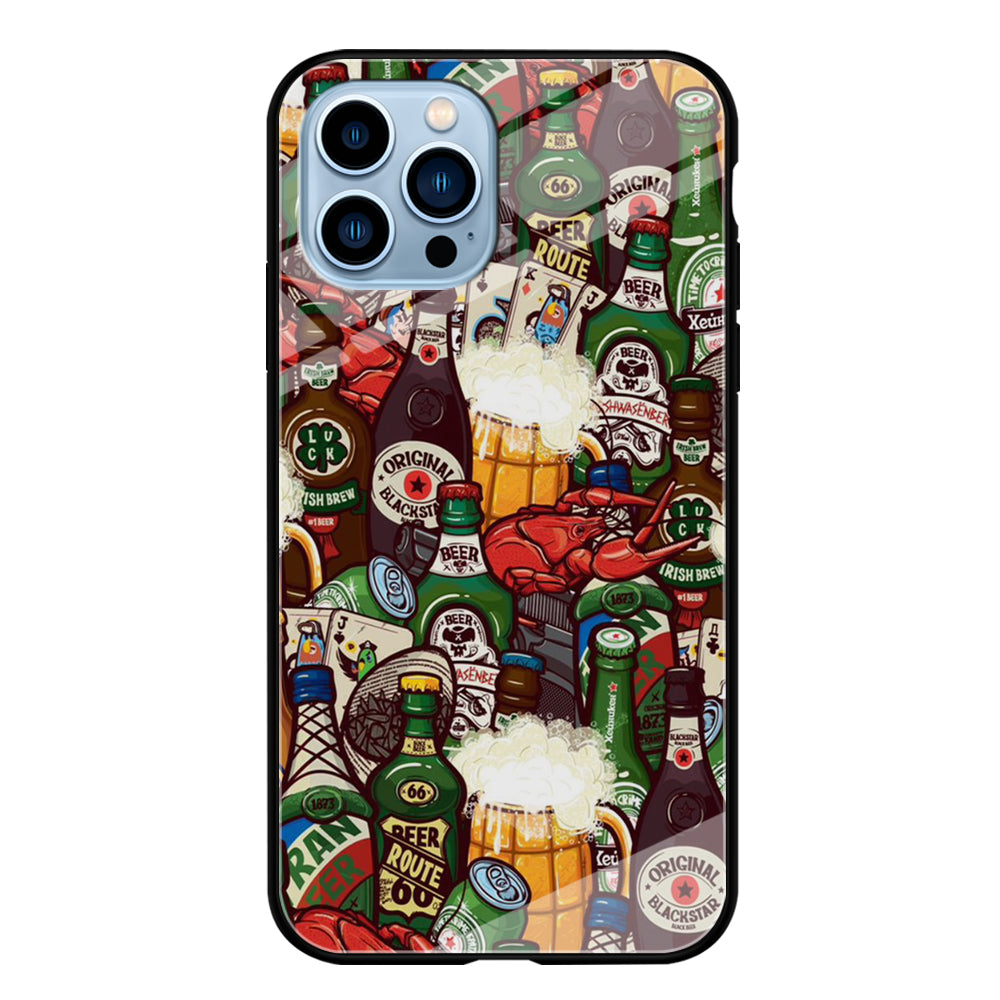 Beer Bottle Art iPhone 13 Pro Case-Phone Case-Tempered Glass Case-Altracase