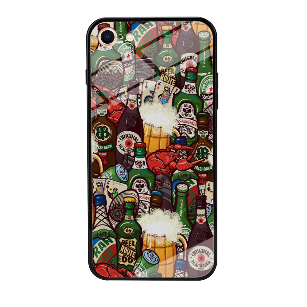 Beer Bottle Art iPhone 7 Case-Phone Case-Tempered Glass Case-Altracase