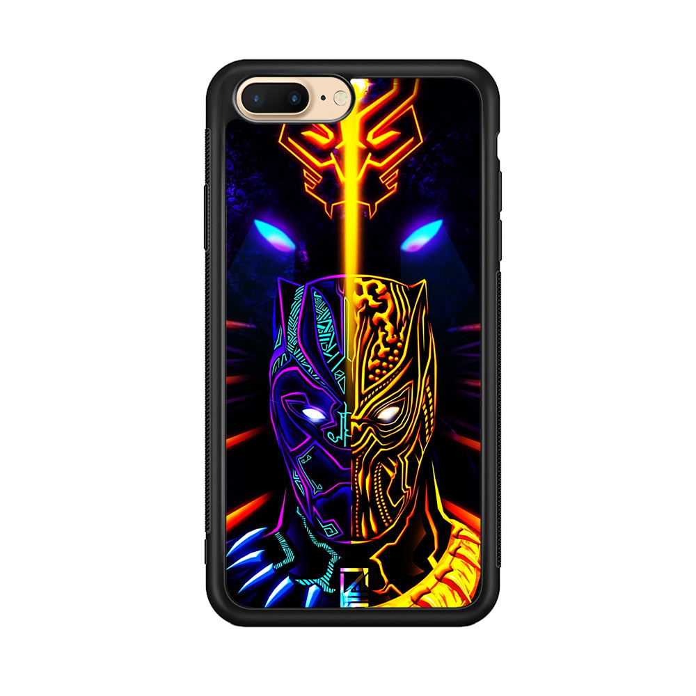 Black Panther And Golden Jaguar iPhone 8 Plus Case-Phone Case-Rubber Black (2D Case)-Altracase