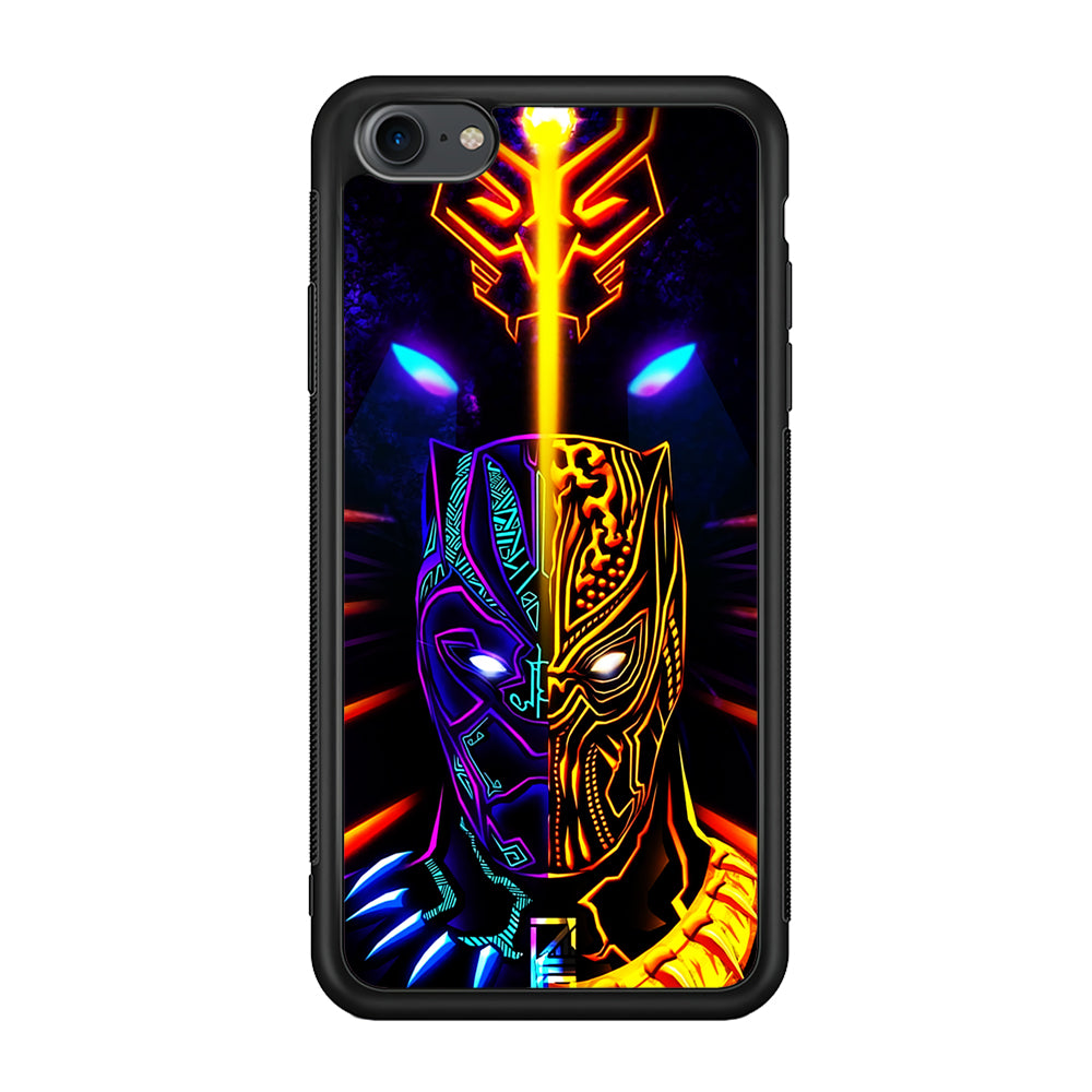 Black Panther And Golden Jaguar iPhone 7 Case-Phone Case-Rubber Black (2D Case)-Altracase
