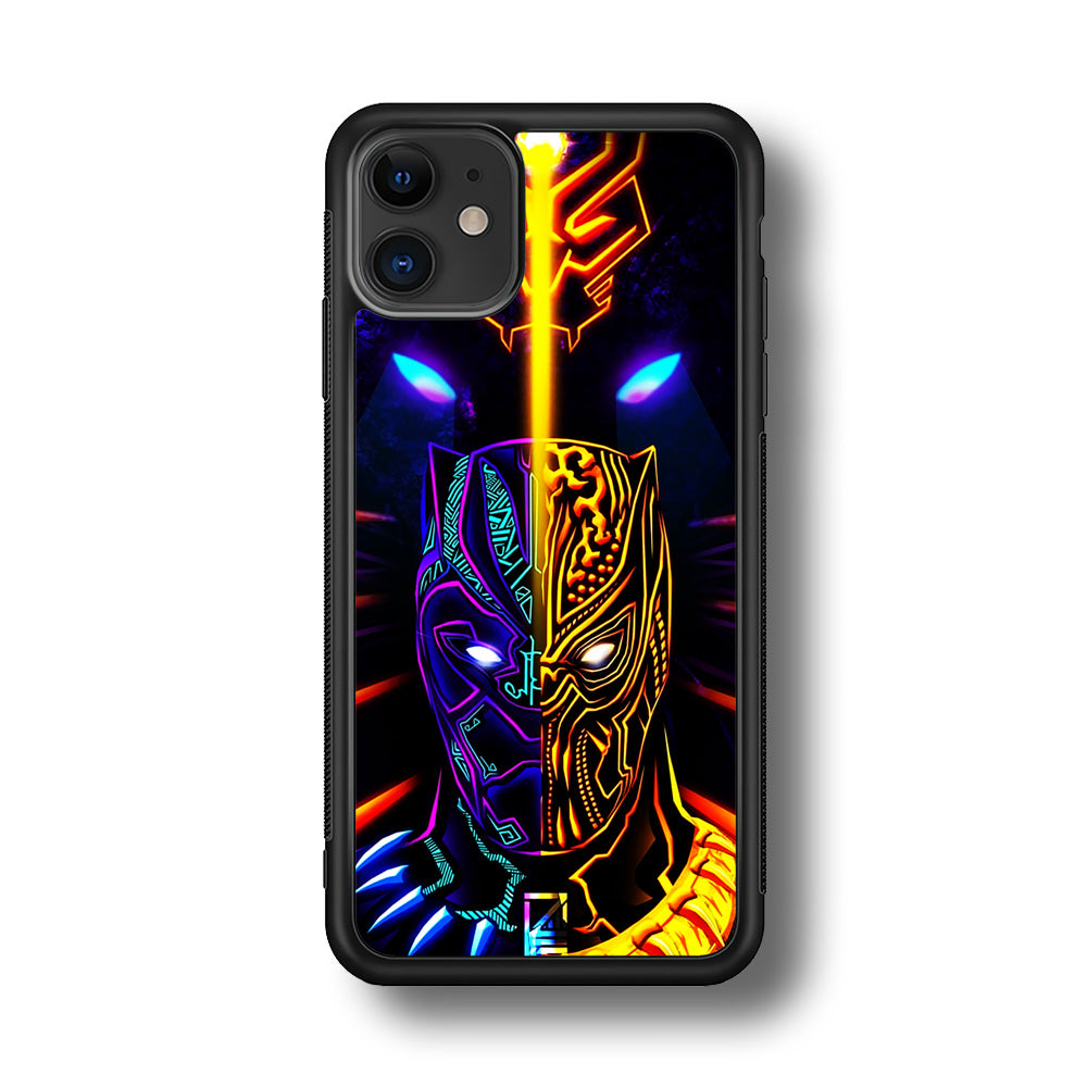 Black Panther And Golden Jaguar iPhone 11 Case-Phone Case-Rubber Black (2D Case)-Altracase