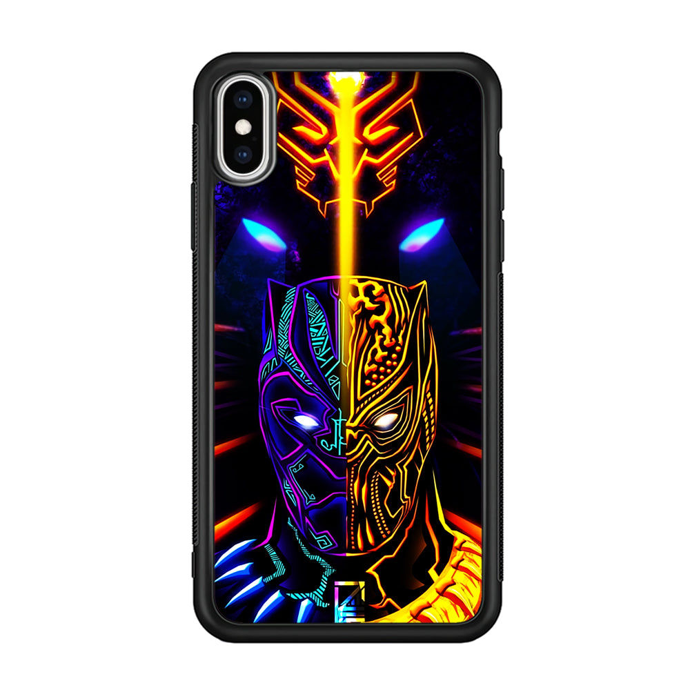 Black Panther And Golden Jaguar iPhone X Case-Phone Case-Rubber Black (2D Case)-Altracase