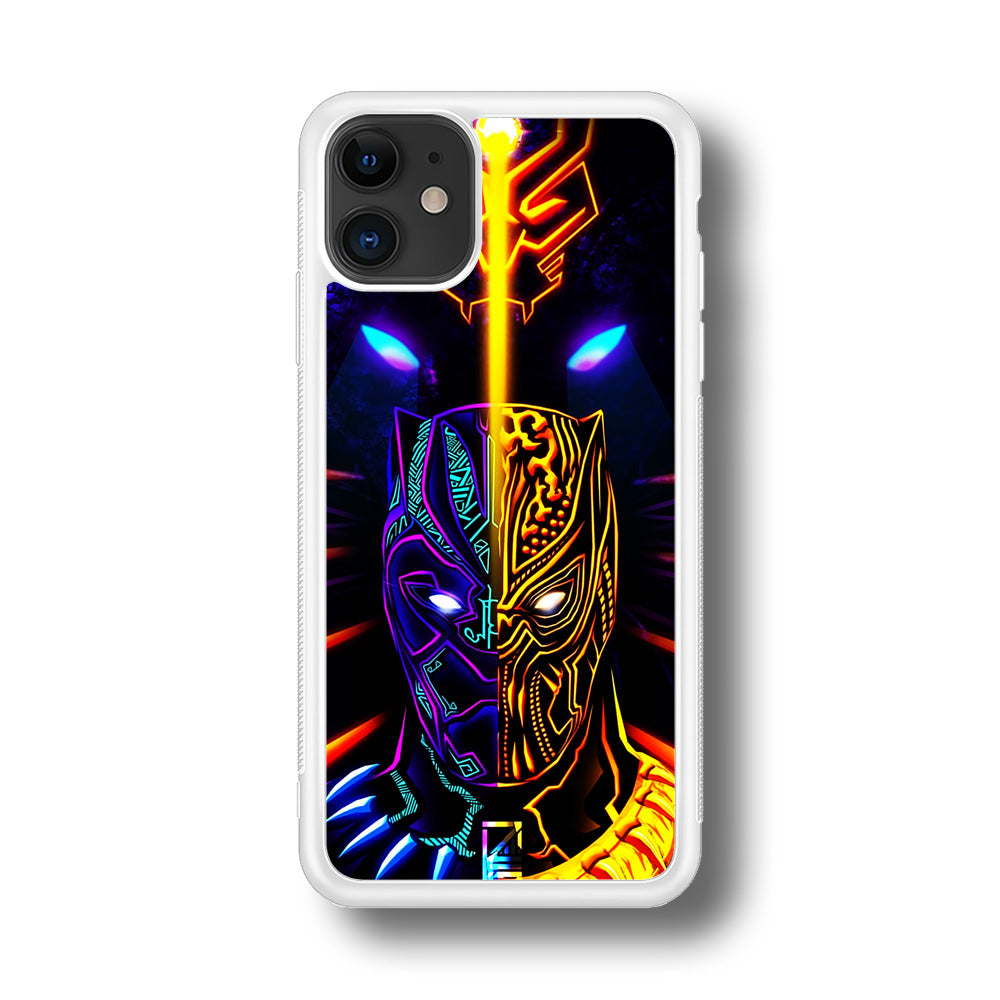 Black Panther And Golden Jaguar iPhone 11 Case-Phone Case-Rubber White (2D Case)-Altracase