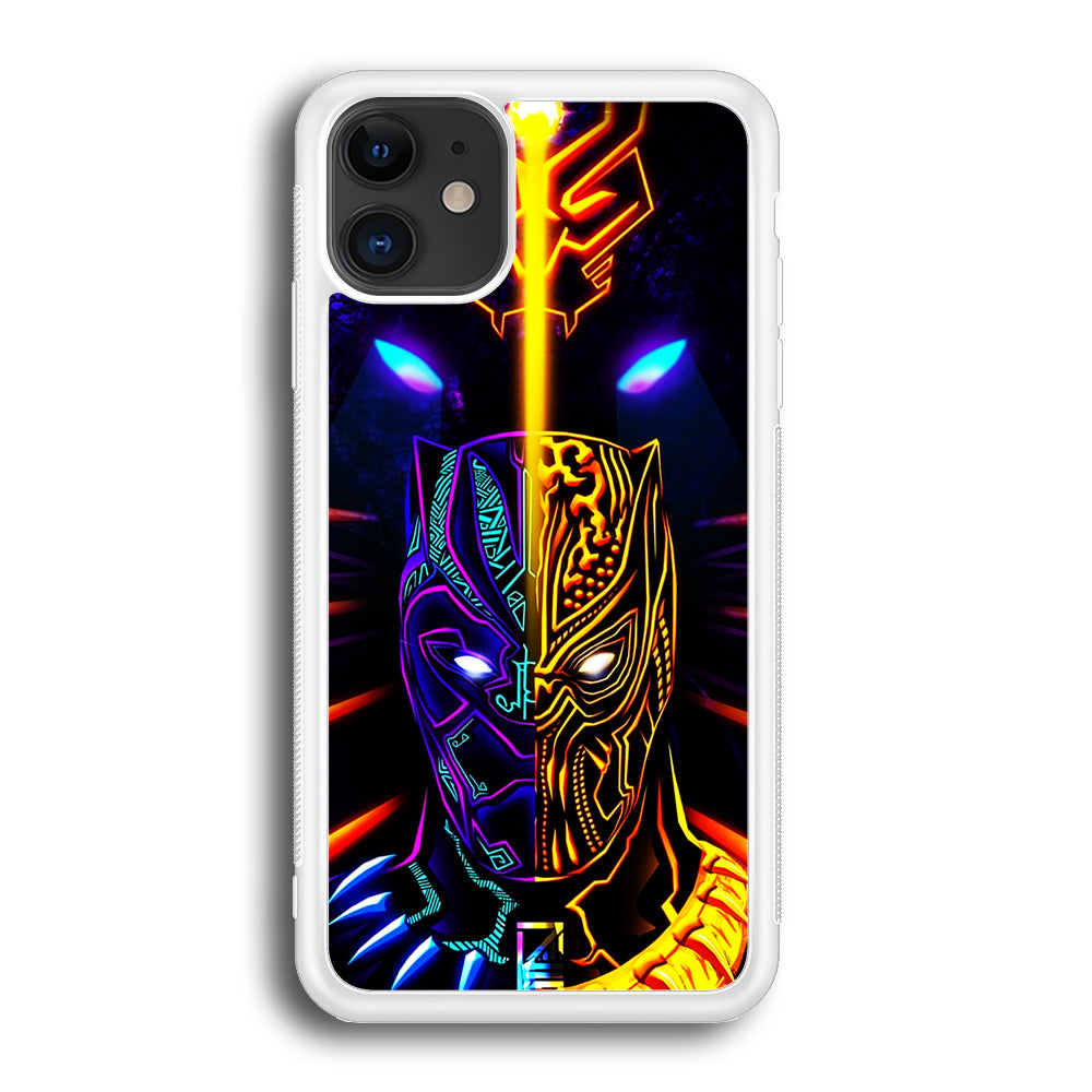 Black Panther And Golden Jaguar iPhone 12 Case-Phone Case-Rubber White (2D Case)-Altracase