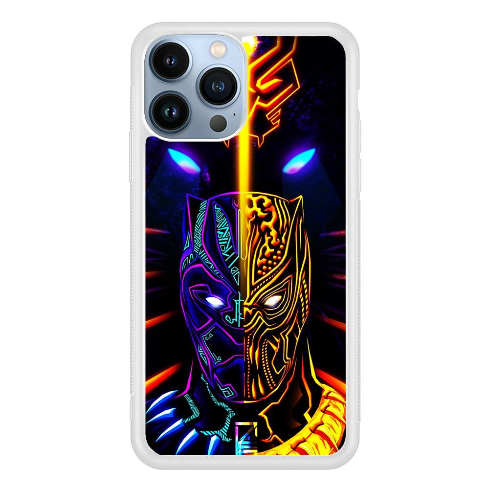 Black Panther And Golden Jaguar iPhone 15 Pro Case-Phone Case-Rubber White (2D Case)-Altracase