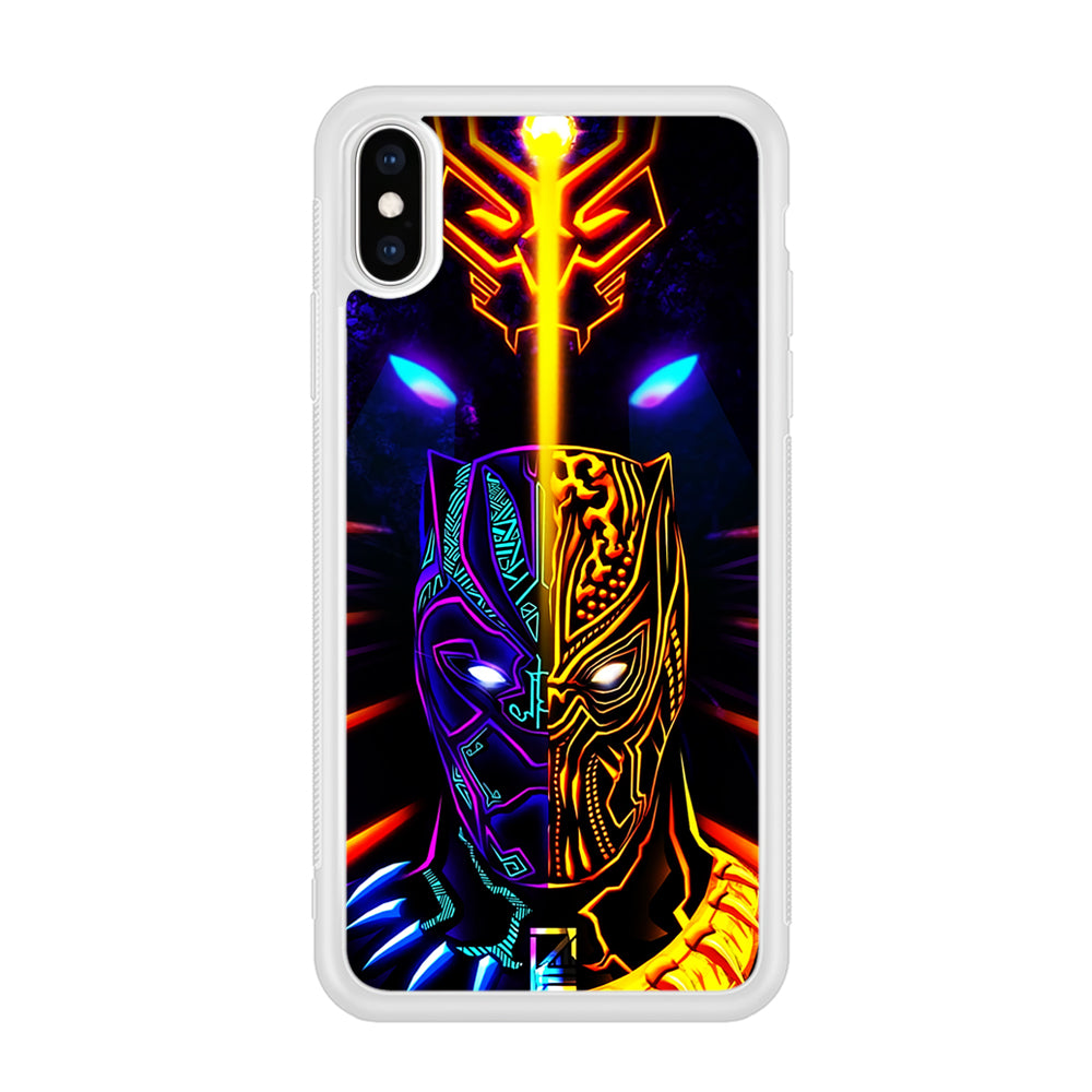 Black Panther And Golden Jaguar iPhone X Case-Phone Case-Rubber White (2D Case)-Altracase