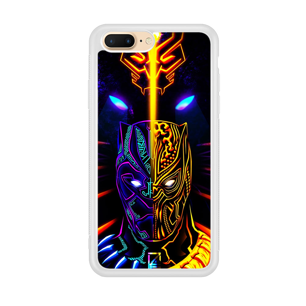 Black Panther And Golden Jaguar iPhone 8 Plus Case-Phone Case-Rubber White (2D Case)-Altracase