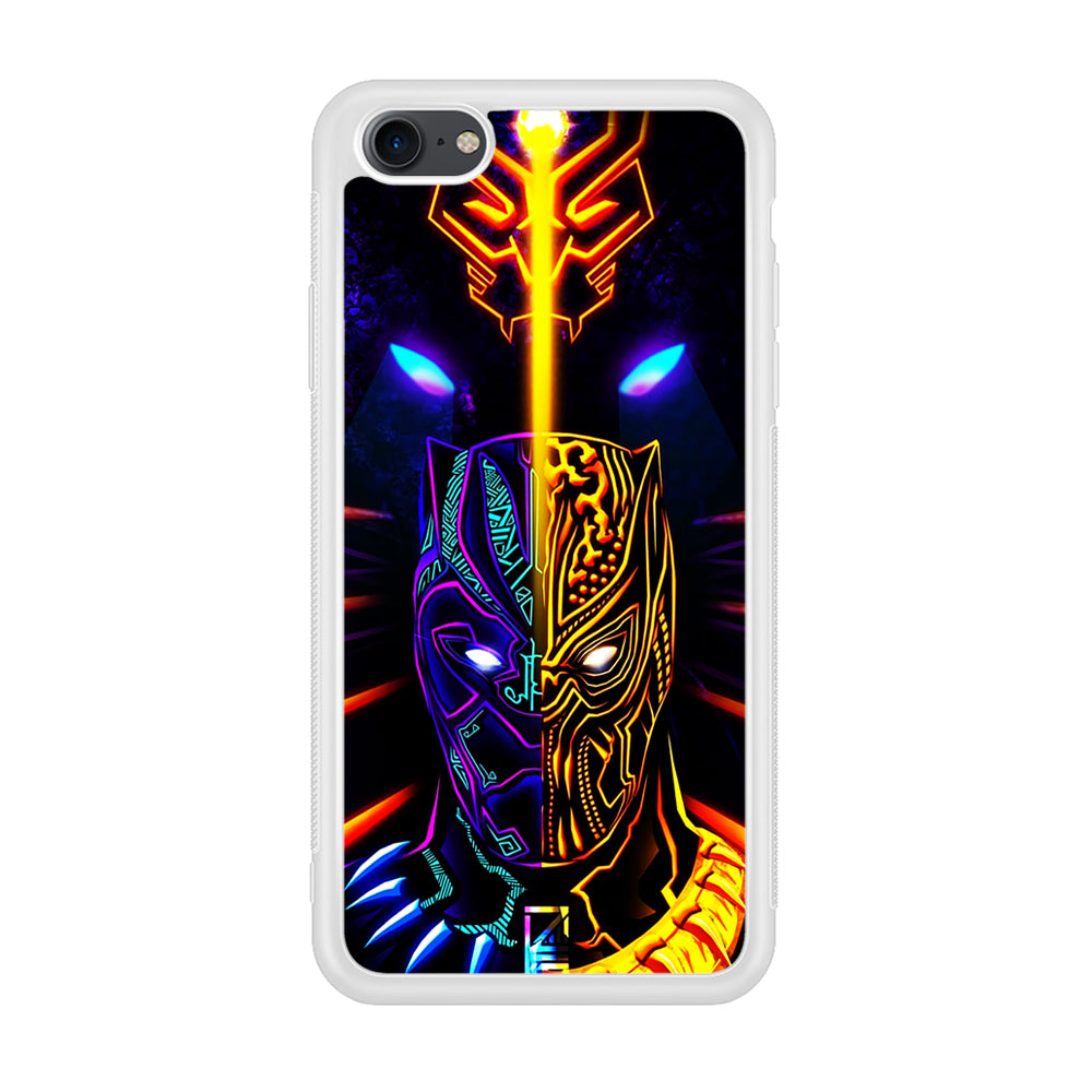 Black Panther And Golden Jaguar iPhone 7 Case-Phone Case-Rubber White (2D Case)-Altracase