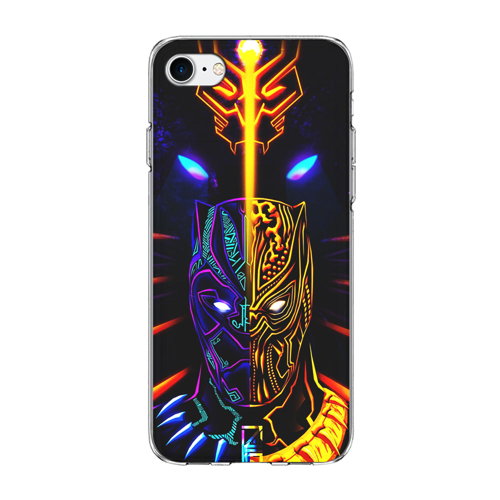 Black Panther And Golden Jaguar iPhone SE 2020 Case-Phone Case-Clear Soft Case-Altracase