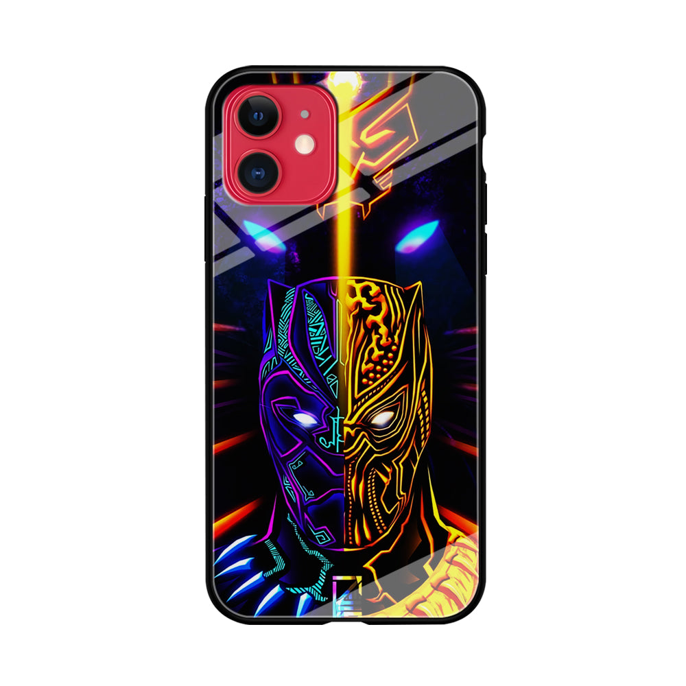 Black Panther And Golden Jaguar iPhone 11 Case-Phone Case-Tempered Glass Case-Altracase