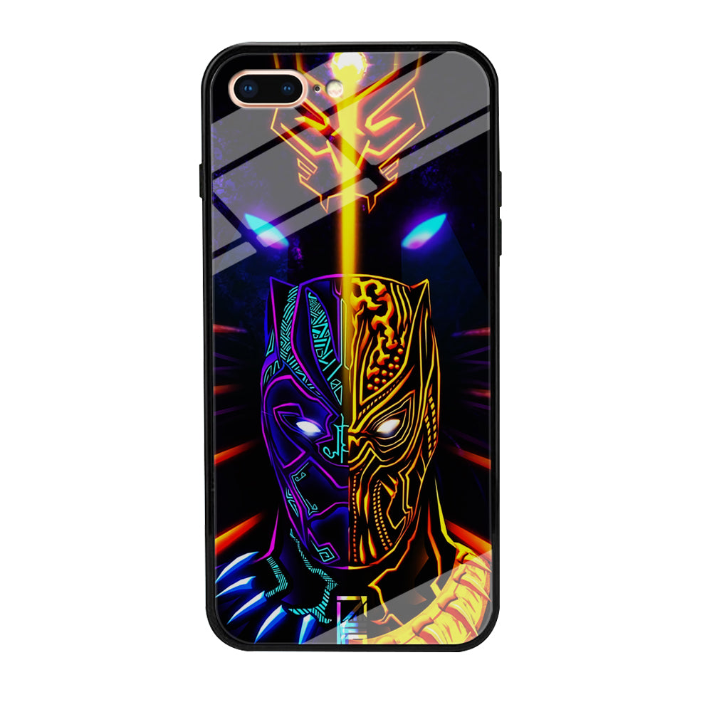 Black Panther And Golden Jaguar iPhone 8 Plus Case-Phone Case-Tempered Glass Case-Altracase