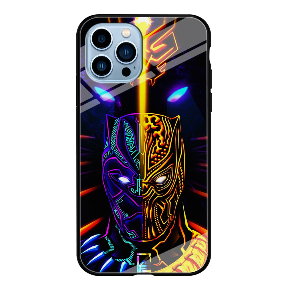 Black Panther And Golden Jaguar iPhone 15 Pro Max Case-Phone Case-Tempered Glass Case-Altracase