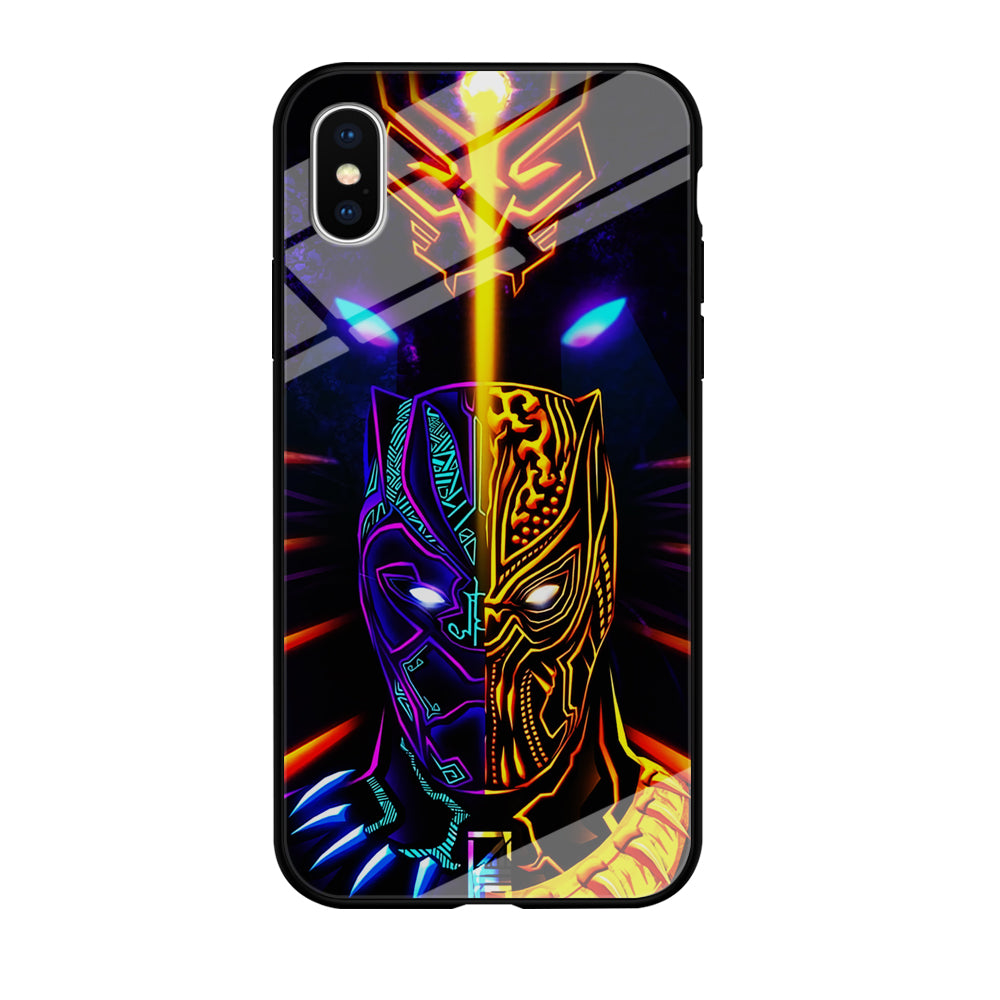 Black Panther And Golden Jaguar iPhone X Case-Phone Case-Tempered Glass Case-Altracase