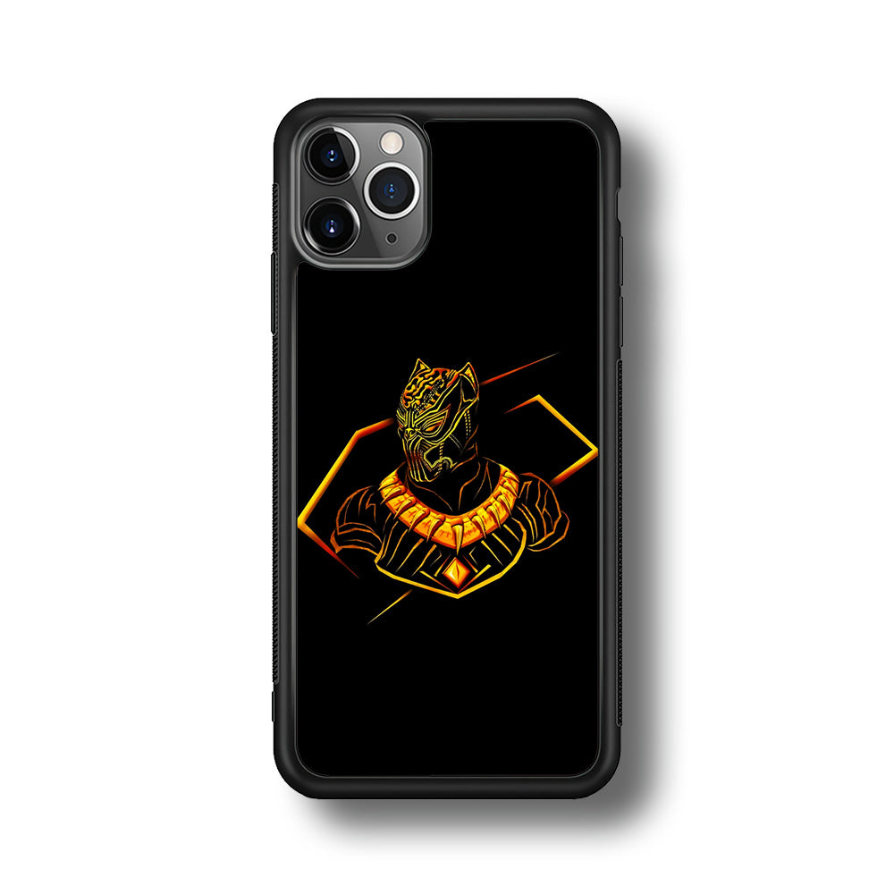 Black Panther Golden Art iPhone 11 Pro Case-Phone Case-Rubber Black (2D Case)-Altracase