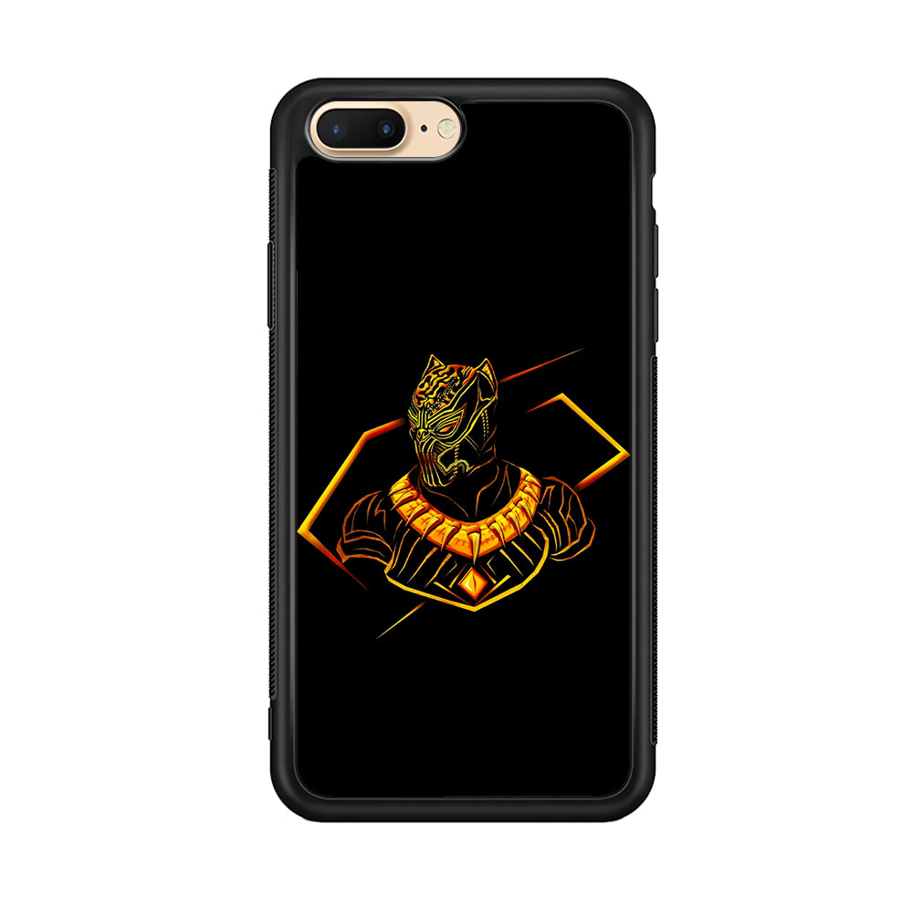 Black Panther Golden Art iPhone 8 Plus Case-Phone Case-Rubber Black (2D Case)-Altracase
