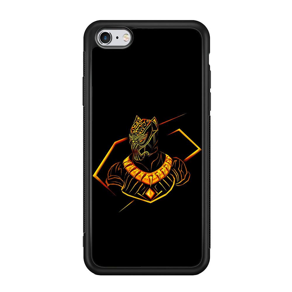 Black Panther Golden Art iPhone 6 | 6s Case-Phone Case-Rubber Black (2D Case)-Altracase