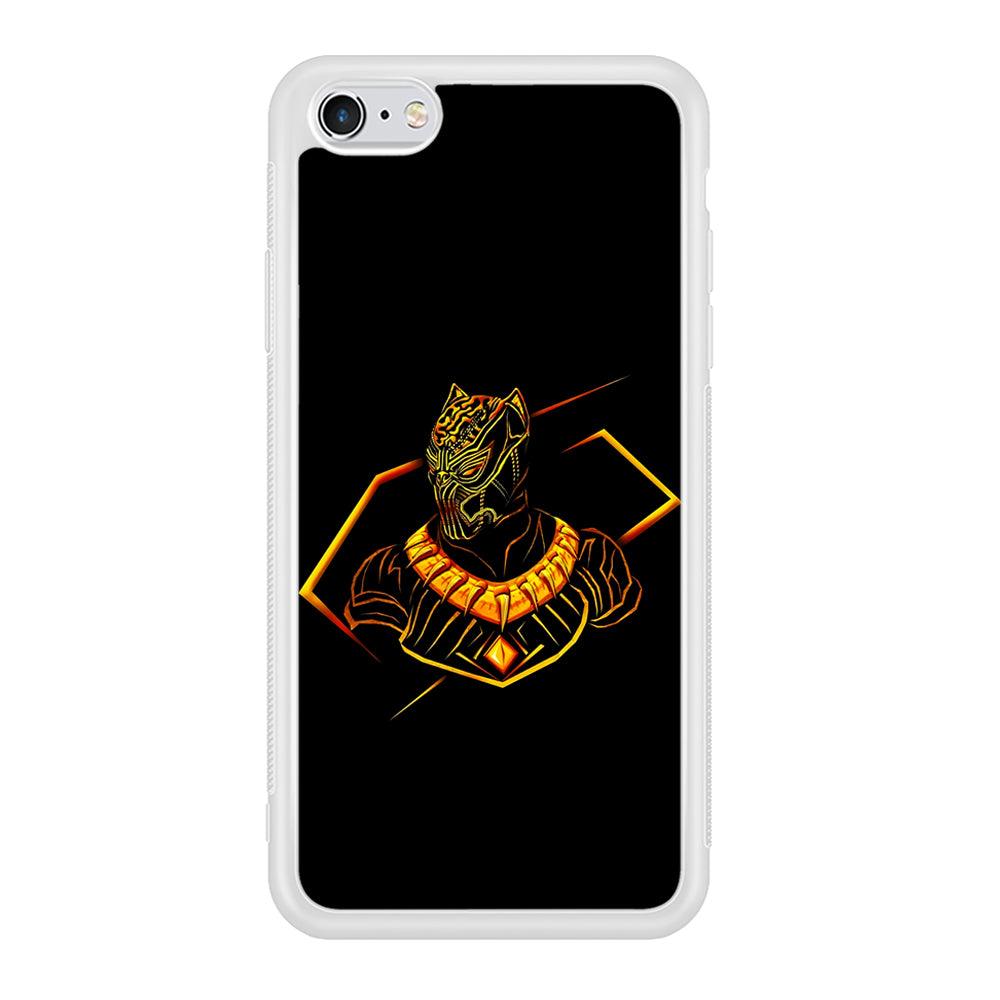 Black Panther Golden Art iPhone 6 | 6s Case-Phone Case-Rubber White (2D Case)-Altracase