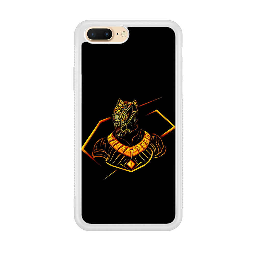 Black Panther Golden Art iPhone 8 Plus Case-Phone Case-Rubber White (2D Case)-Altracase