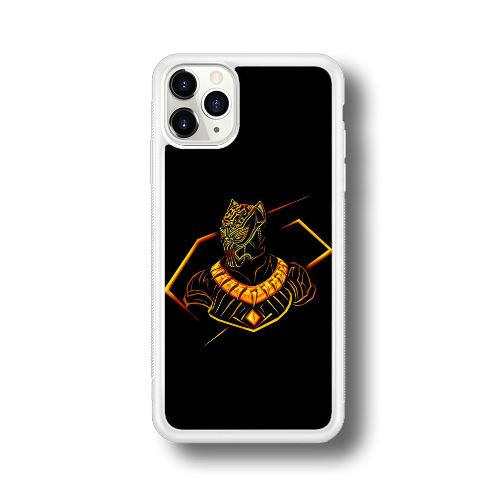 Black Panther Golden Art iPhone 11 Pro Case-Phone Case-Rubber White (2D Case)-Altracase