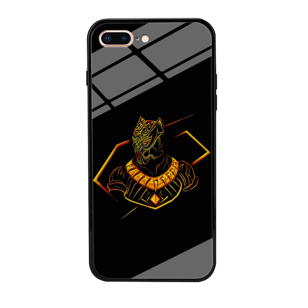 Black Panther Golden Art iPhone 8 Plus Case-Phone Case-Tempered Glass Case-Altracase