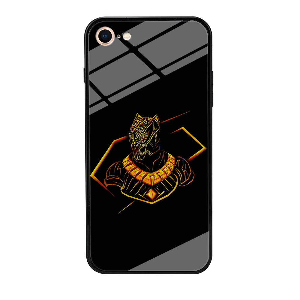 Black Panther Golden Art iPhone 7 Case-Phone Case-Tempered Glass Case-Altracase