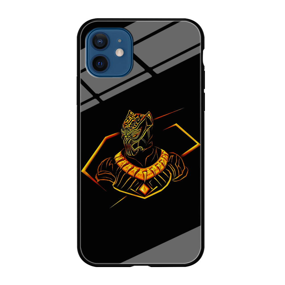Black Panther Golden Art iPhone 12 Case-Phone Case-Tempered Glass Case-Altracase