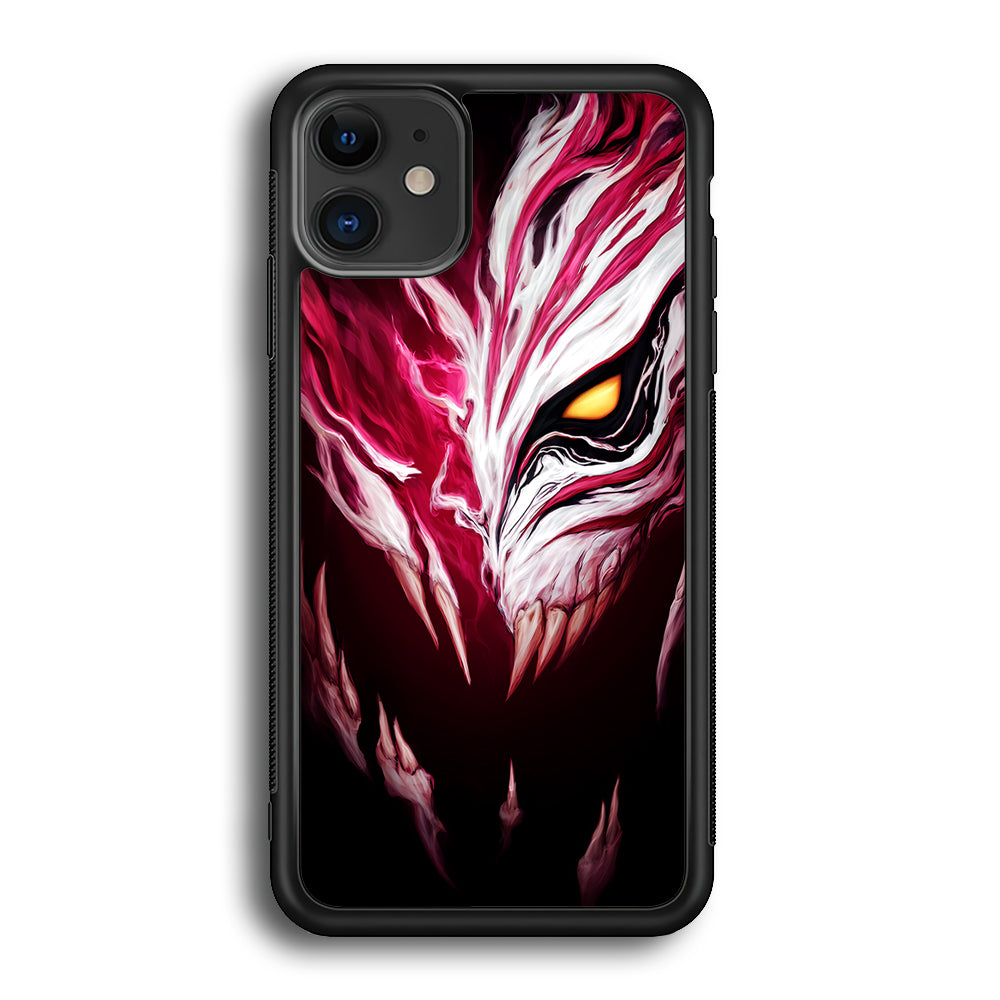 Bleach Hollow Mask Art iPhone 12 Case-Phone Case-Rubber Black (2D Case)-Altracase