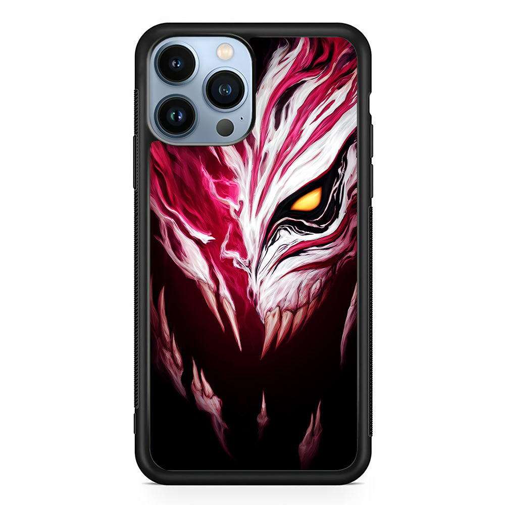 Bleach Hollow Mask Art iPhone 15 Pro Case-Phone Case-Rubber Black (2D Case)-Altracase
