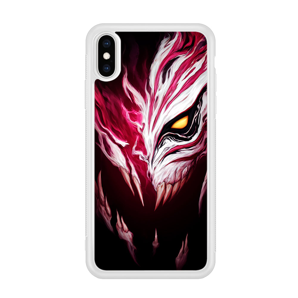 Bleach Hollow Mask Art iPhone X Case-Phone Case-Rubber White (2D Case)-Altracase