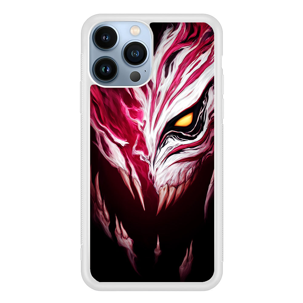 Bleach Hollow Mask Art iPhone 15 Pro Case-Phone Case-Rubber White (2D Case)-Altracase