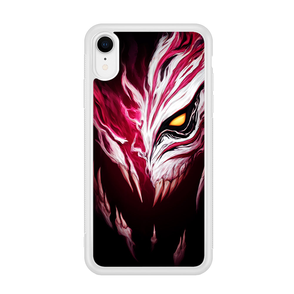Bleach Hollow Mask Art iPhone XR Case-Phone Case-Rubber White (2D Case)-Altracase