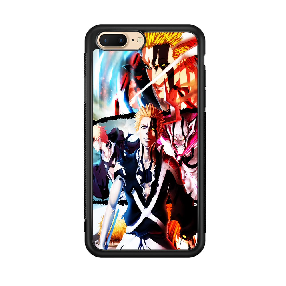 Bleach Ichigo Kurosaki Collage iPhone 8 Plus Case-Phone Case-Rubber Black (2D Case)-Altracase