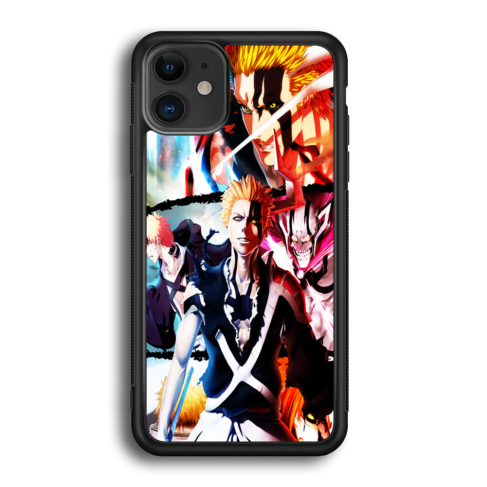 Bleach Ichigo Kurosaki Collage iPhone 12 Case-Phone Case-Rubber Black (2D Case)-Altracase